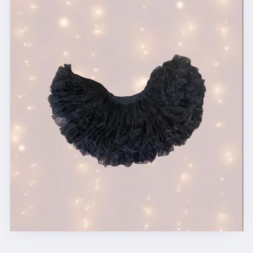 Black Ruffled Tulle Skirt